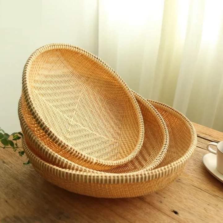 Rổ đan thưa và rổ đan kín dạng oval