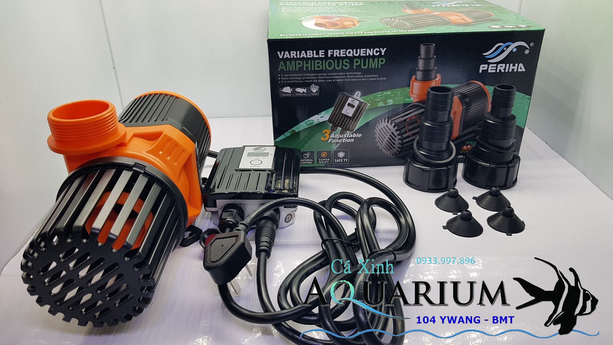 Máy bơm hồ cá Periha PB - 10.000 máy bơm điều khiển 3 chế độ