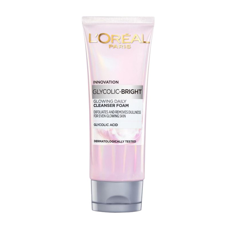 Sữa Rửa Mặt L'Oreal Paris Glycolic Bright Sáng Da 100ml Glycolic-Bright Glowing Daily Cleanser Foam