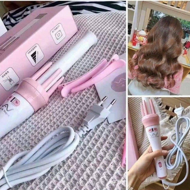Máy uốn tóc xoăn xoay tự động 360 - Gậy uốn xoăn tóc, Máy uốn tóc đa năng, Máy xoăn giả, Máy xoăn sóng cao cấp
