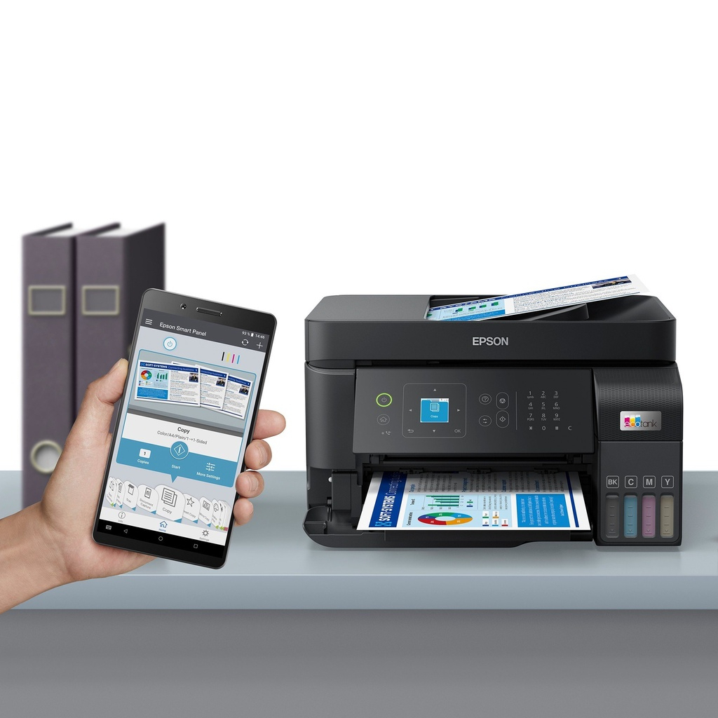 Máy in phun màu đa năng Ecotank Epson L5290, máy in văn phòng
