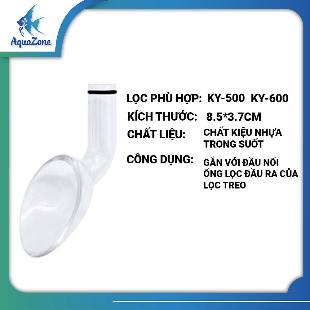 Phụ kiện dành cho lọc treo Marine ( ống nối dài, ống nối hút váng, đầu out, ống nối đầu in out)