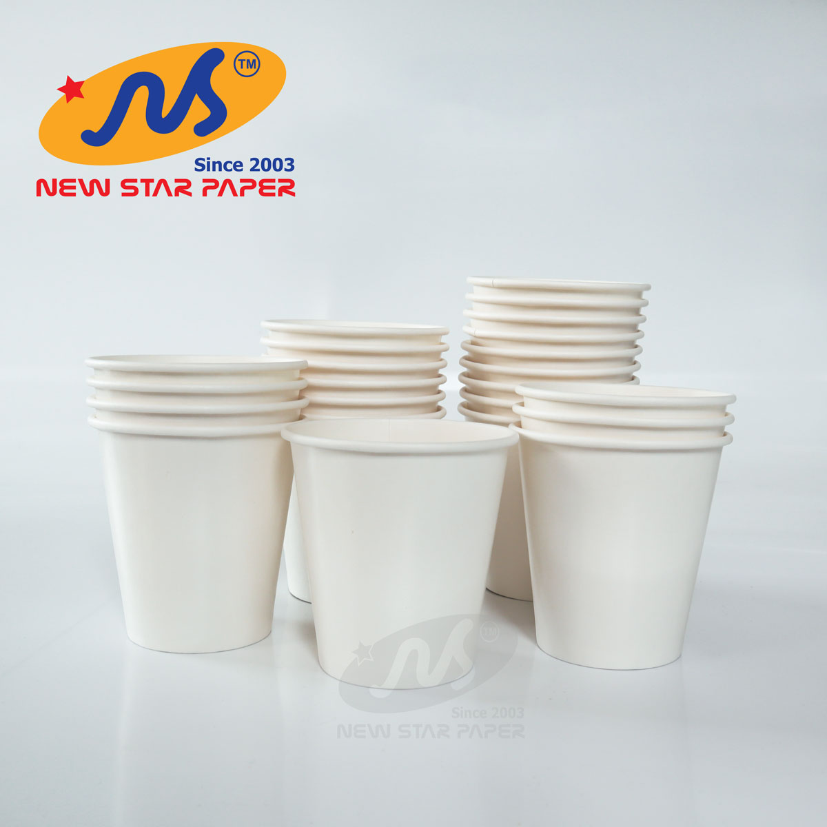 Ly giấy 6.5oz~192ml - Lốc 50 ly giấy trơn