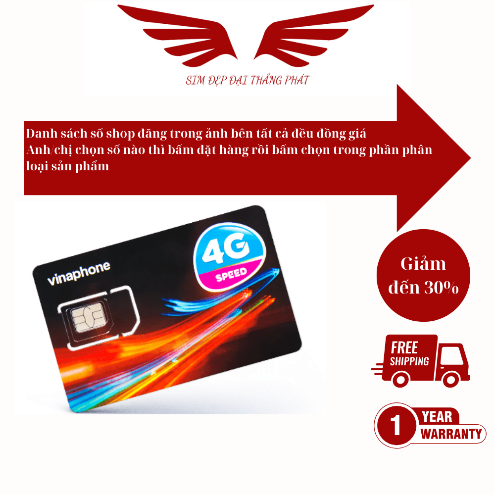 Sim Vinaphone số đẹp sim lộc phát, sim thần tài sim mới chưa đăng ký chưa kích hoạt