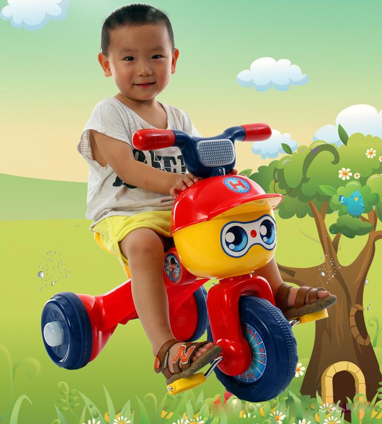 Xe đạp 3 bánh có đèn gấp gọn cho bé