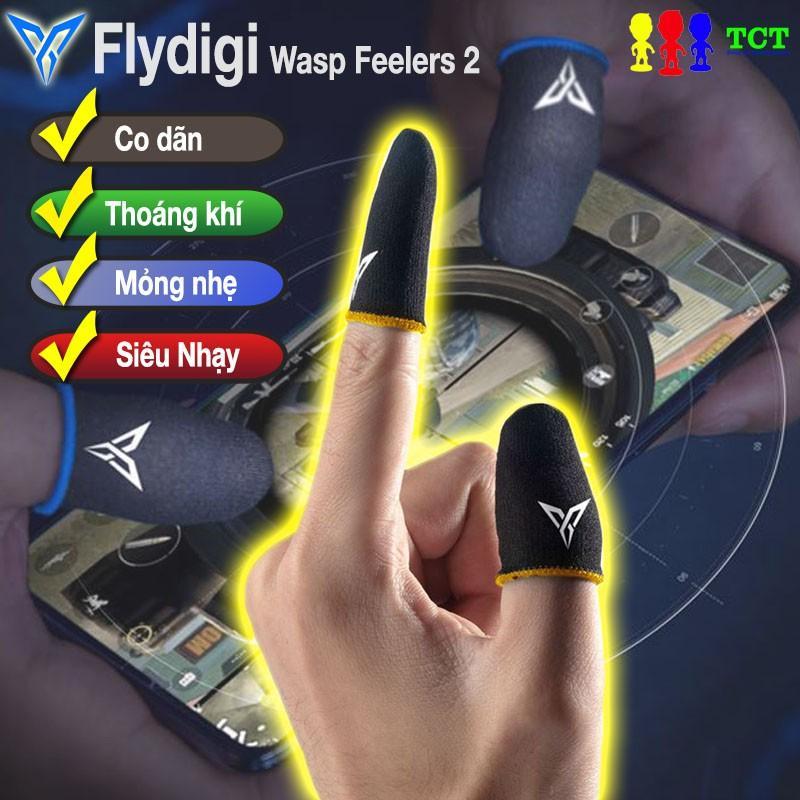 [ LOẠI CAO CẤP ] Flydigi Wasp Feelers 2 Găng tay chơi game Mobile siêu nhạy, siêu co dãn, siêu mỏng nhẹ như chơi tay trần, Bao tay chơi Game, Ngón tay chơi game - Hãng phân phối chính thức