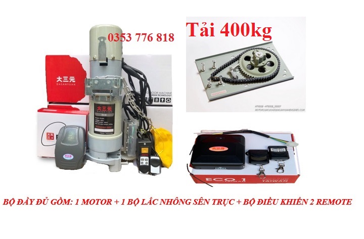 [HCM]MOTOR CỬA CUỐN DE400kg DASANYUAN (đủ bộ)