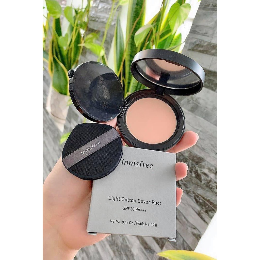 Phấn Phủ Dạng Nén Innisfree Light Cotton Cover Pact 12g