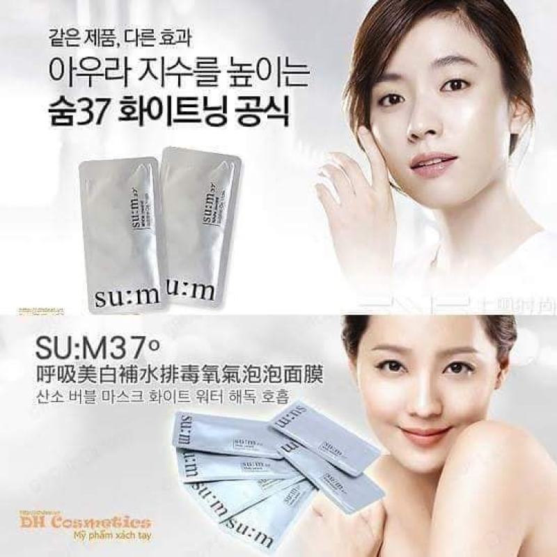 mặt nạ thải độc Sum 37, làm sạch, đào thải độc tố da khỏi da ngay tại nhà không cần đi spa