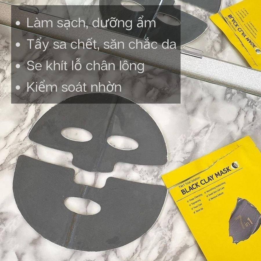 Mặt nạ đất sét Barulab 7in1 Total Soluion Black Clay Mask