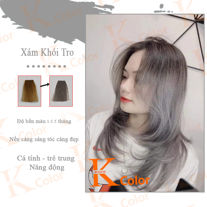 Thuốc nhuộm tóc Xám Khói Tro kcolor sẽ mang đến cho bạn một mái tóc đẹp và ấn tượng trong thời gian ngắn và không gây hại cho sức khỏe tóc. Hãy xem các hình ảnh về sản phẩm này để tìm hiểu thêm về cách sử dụng và những lợi ích mà nó mang lại cho tóc của bạn.