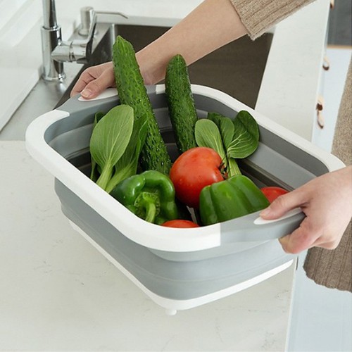 Chậu Rửa Gấp Gọn Kiêm Thớt Đa Năng