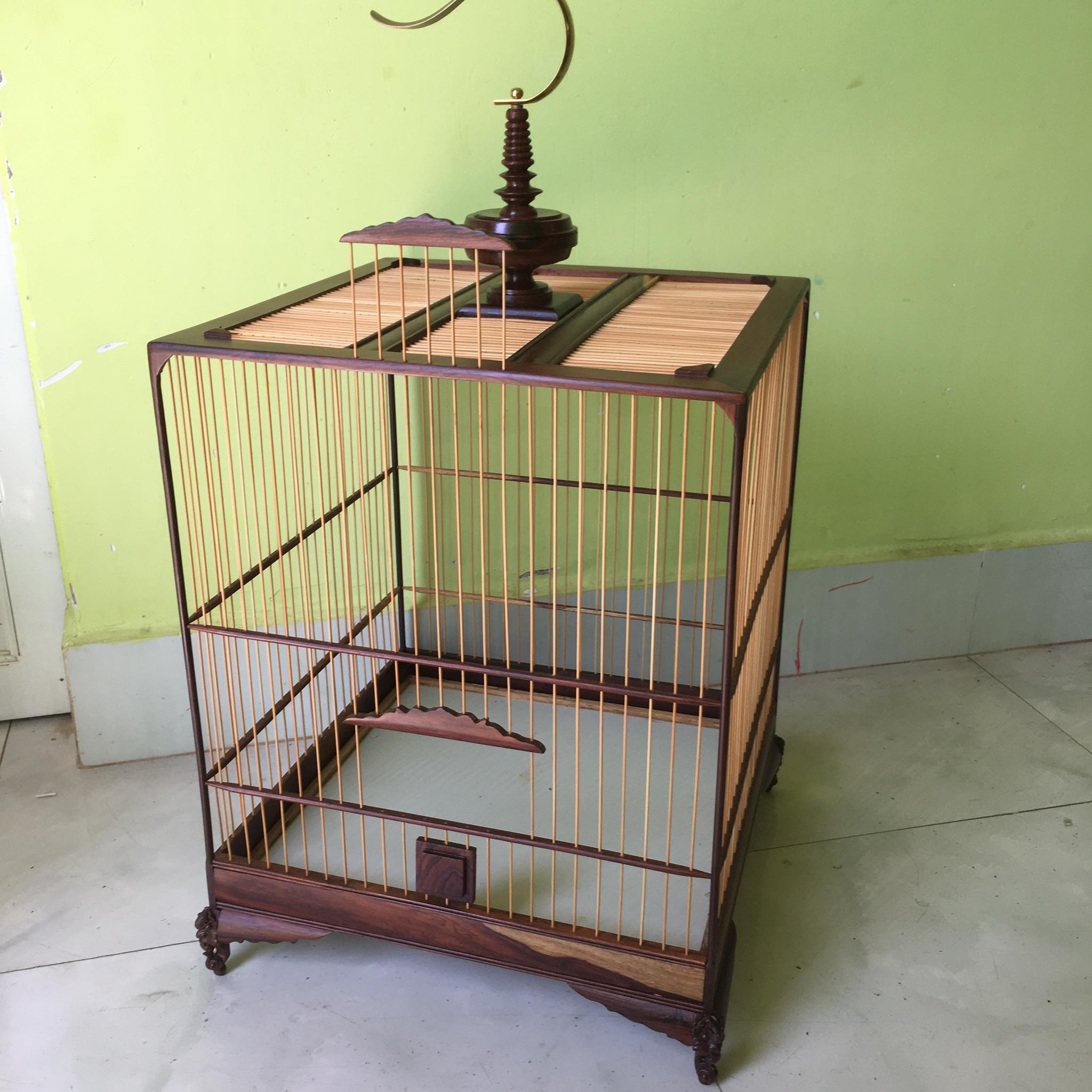 lồng chim gỗ cẩm 23 nan