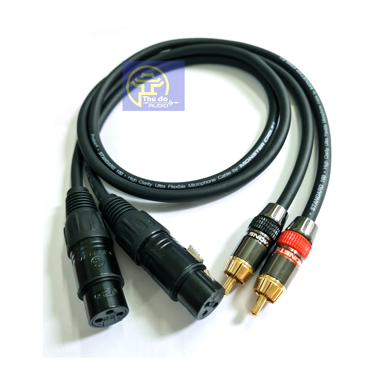 01 cái dây Canon đầu cái ra AV Bông Sen RCA chính hãng Monster Standard cao cấp - nhiều kích thước