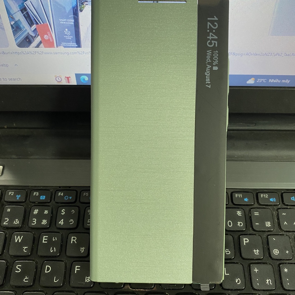 Bao Da Smart Clear View Cover Note 20 Ultra hàng Chính Hãng