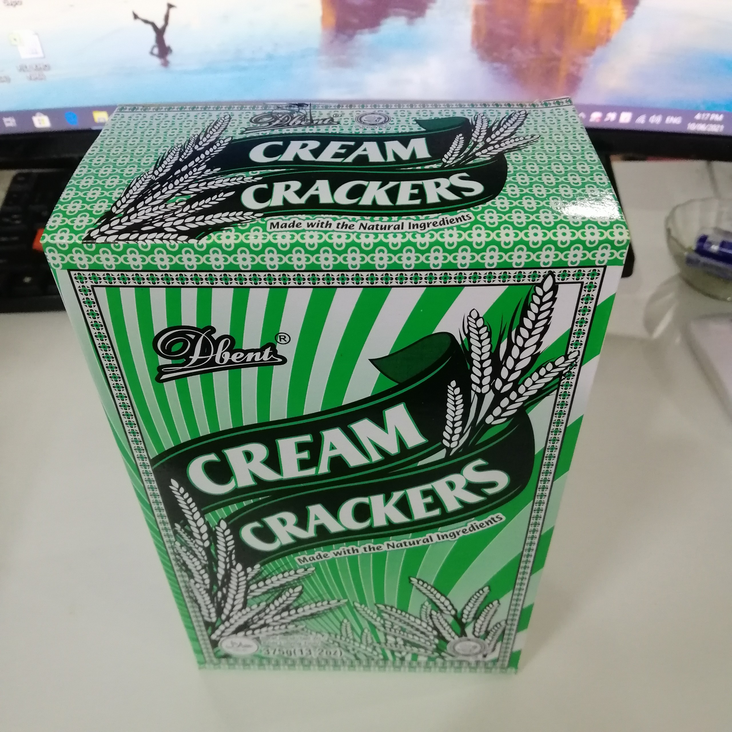 Bánh Lúa Dbent Cream Crackers (Hộp 375gxanh)
