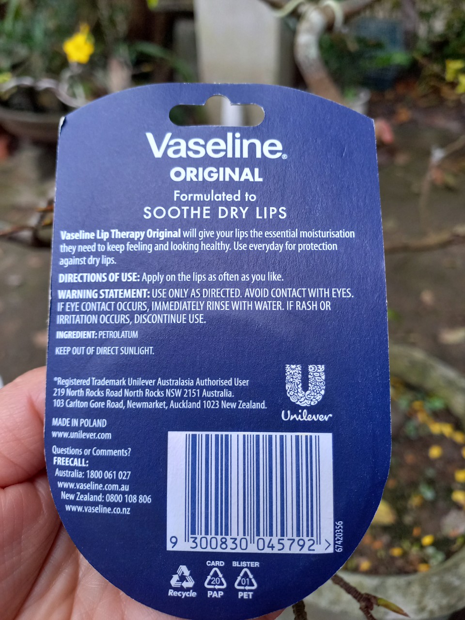 Son dưỡng môi Vaseline hũ thiếc 20g