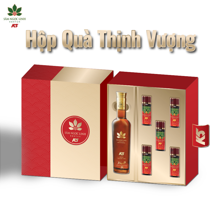 Hộp Quà Thịnh Vượng - Sâm Ngọc Linh Kon Tum K5
