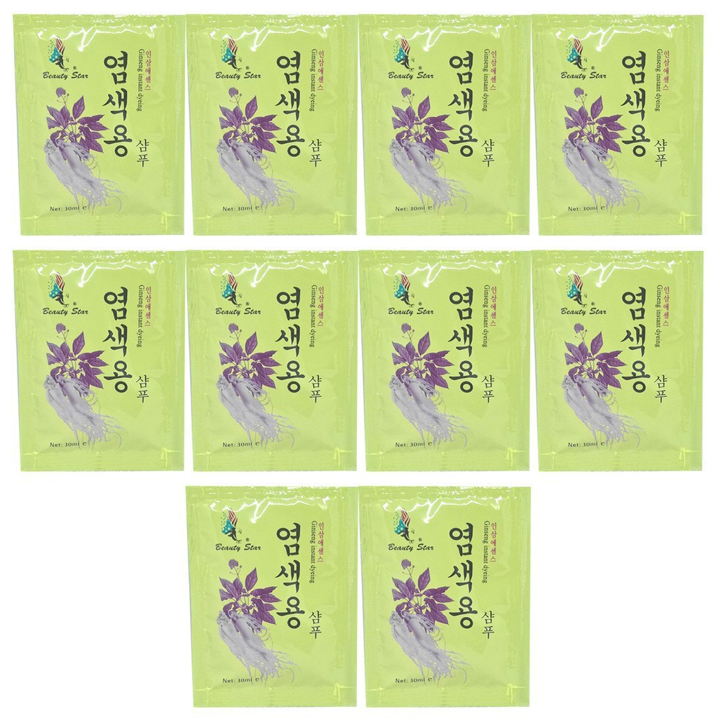 Combo 10 gói dầu gội đen tóc thảo dược beauty star hàn quốc