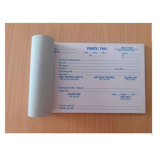 Hóa đơn - Phiếu thu - Phiếu chi 2 liên - 13 x 19cm - 50 bộ