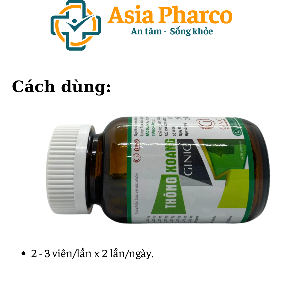 [HCM]Thông xoang ginic lọ 50 viên nang