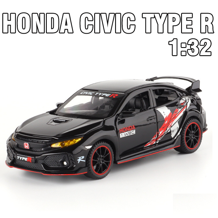 Mô hình xe ô tô civic Type R limited Edition 1:32 đồ chơi trẻ em bằng kim loại mở full các cửa