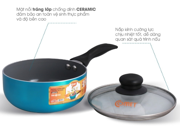Quánh chống dính Ceramic an toàn COMET - CH31-16