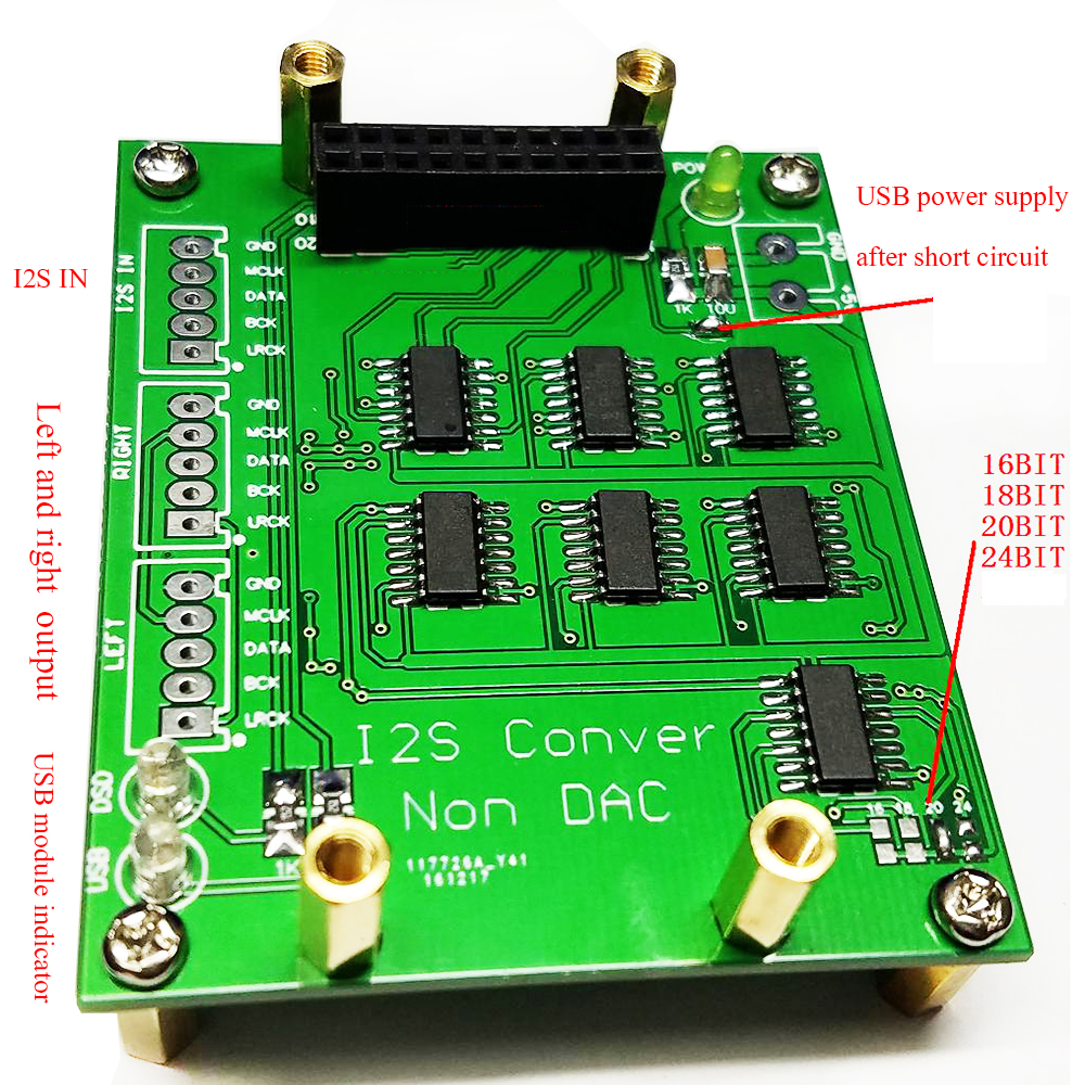 Nvarcher NOS DACI2S định dạng NOS giải mã Shifter Board và I2S chuyển đổi dữ liệu phải hợp lý định dạng cho xmos USB