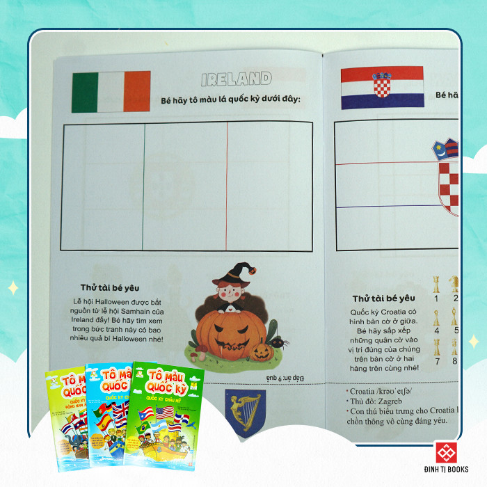 Combo - Tô màu quốc kỳ 3T - hutabooks.com