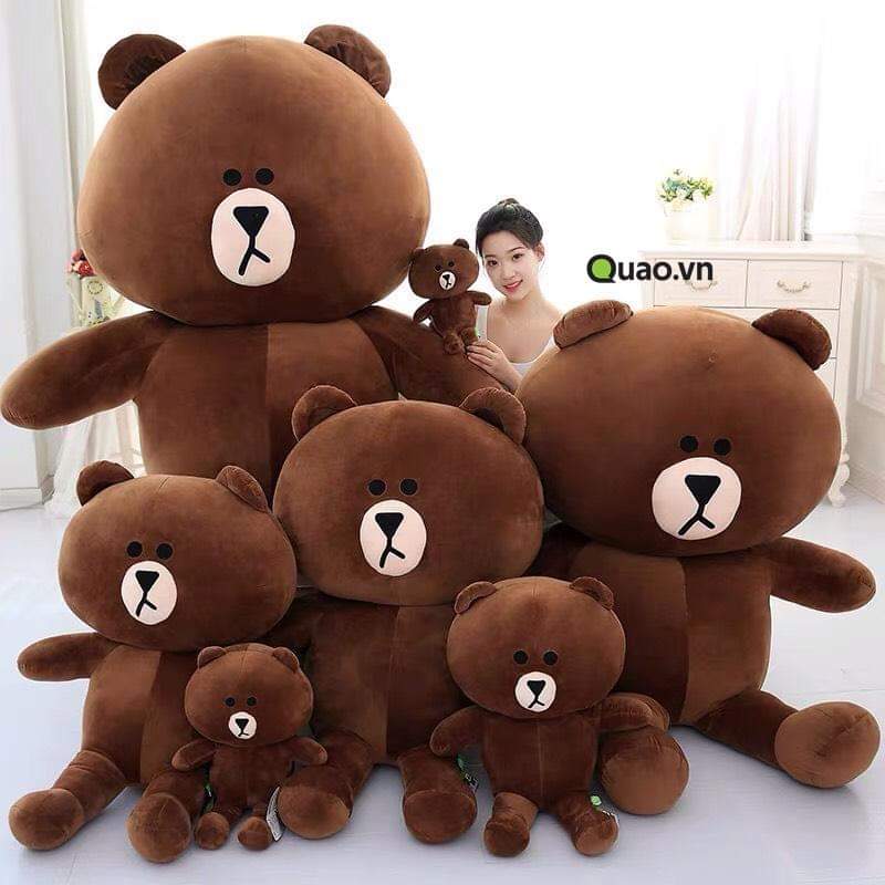 GẤU BROWN NHỒI BÔNG SIZE LỚN DỄ THƯƠNG CHO BÉ