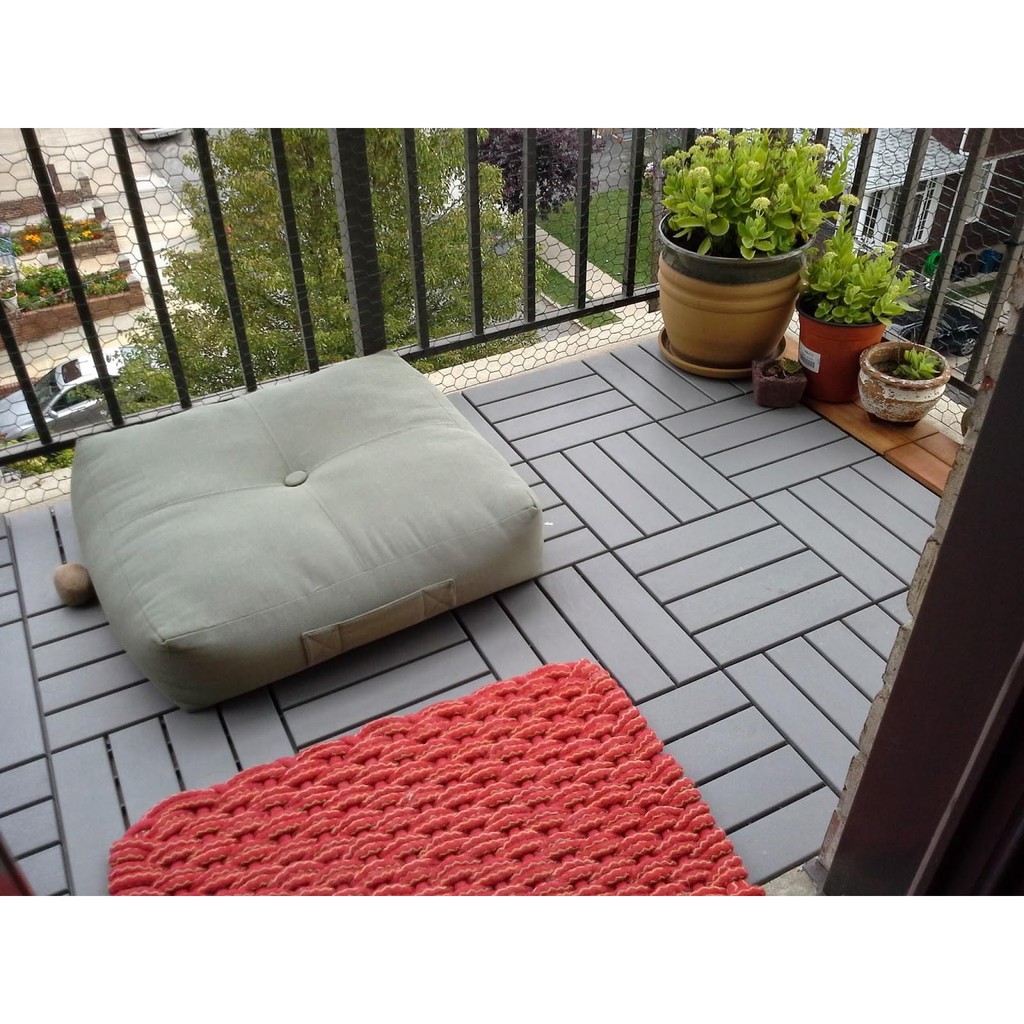 [HOT] Vỉ gỗ tự nhiên ngoài trời 12 nan kích thước (30x30x2.5cm), decor nhà cửa, gỗ keo xuất khẩu - Sàn gỗ tự lắp ráp -vỉ gỗ lót sàn ban công, logia, sân vườn, nhà vệ sinh,...