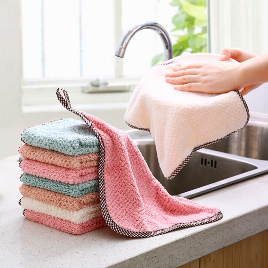 Khăn Lau Nhà Bếp Đa Năng 2 Mặt Siêu Thấm Hút size 20x20cm