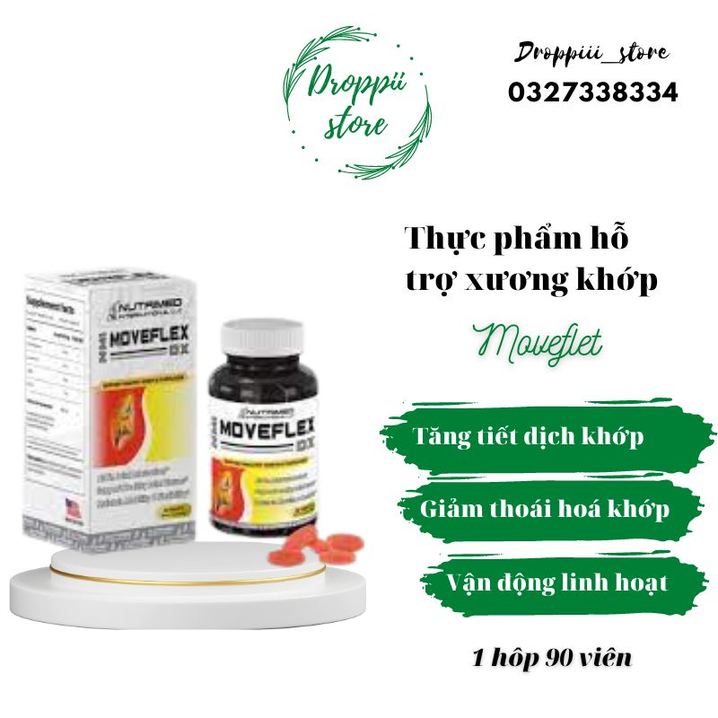 Thực phẩm hỗ trợ xương khớp tăng tiết dịch khớp giảm thoái hóa khớp giúp vận động linh hoạt Moveflex DX NMI