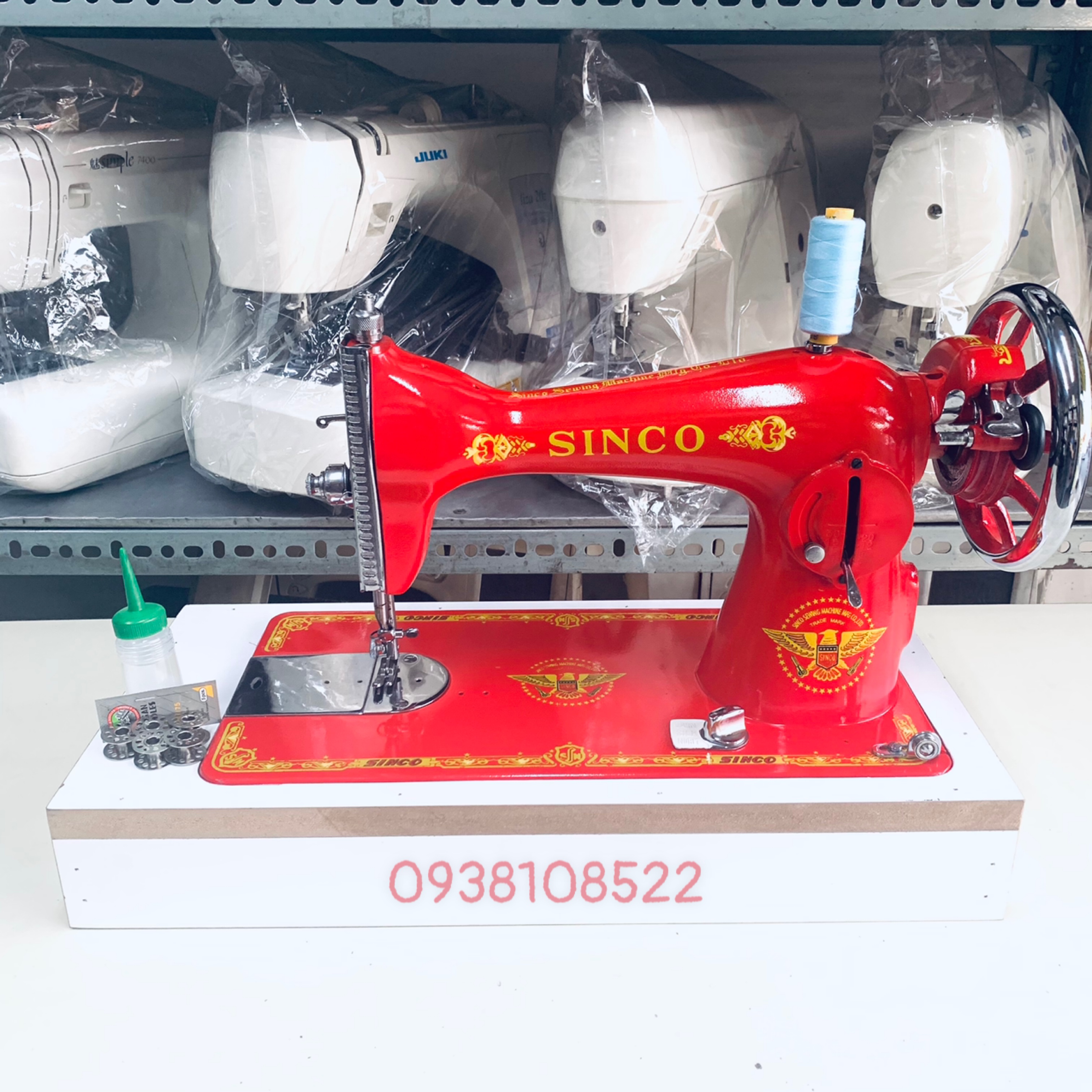 BỘ MÁY MAY GIA ĐÌNH ĐẾ GỖ NHỎ GỌN