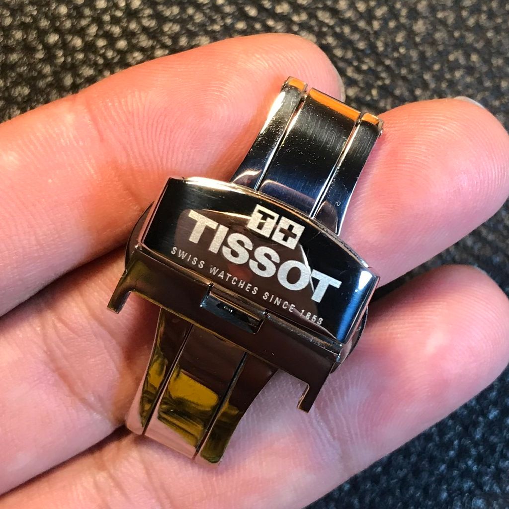 Khóa bướm đồng hồ khắc logo Tissot