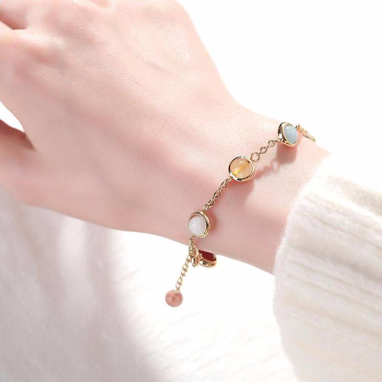 Lắc tay phong thủy 5 màu - 5 loại đá
