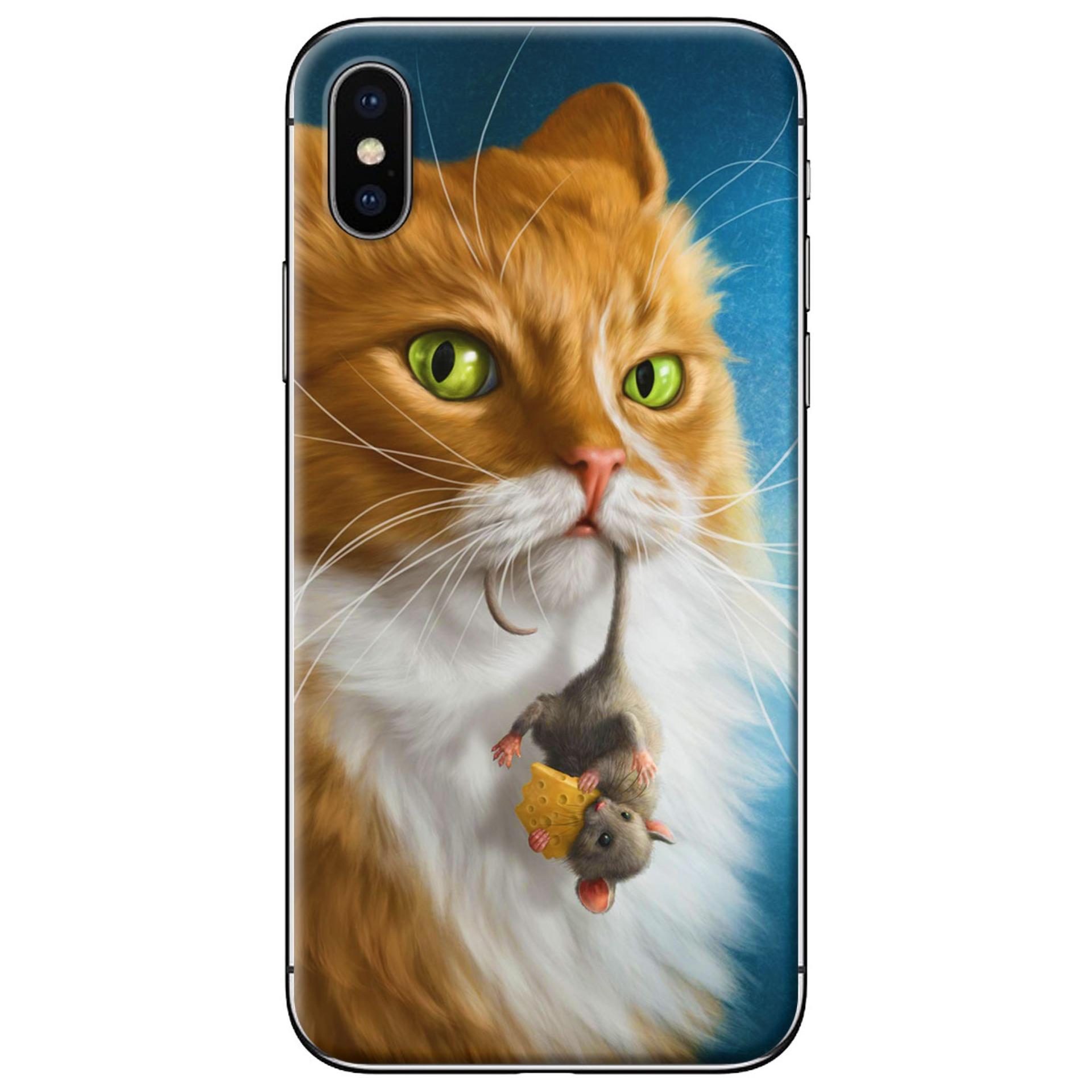 Ốp lưng IPhone XS Mèo gậm chuột