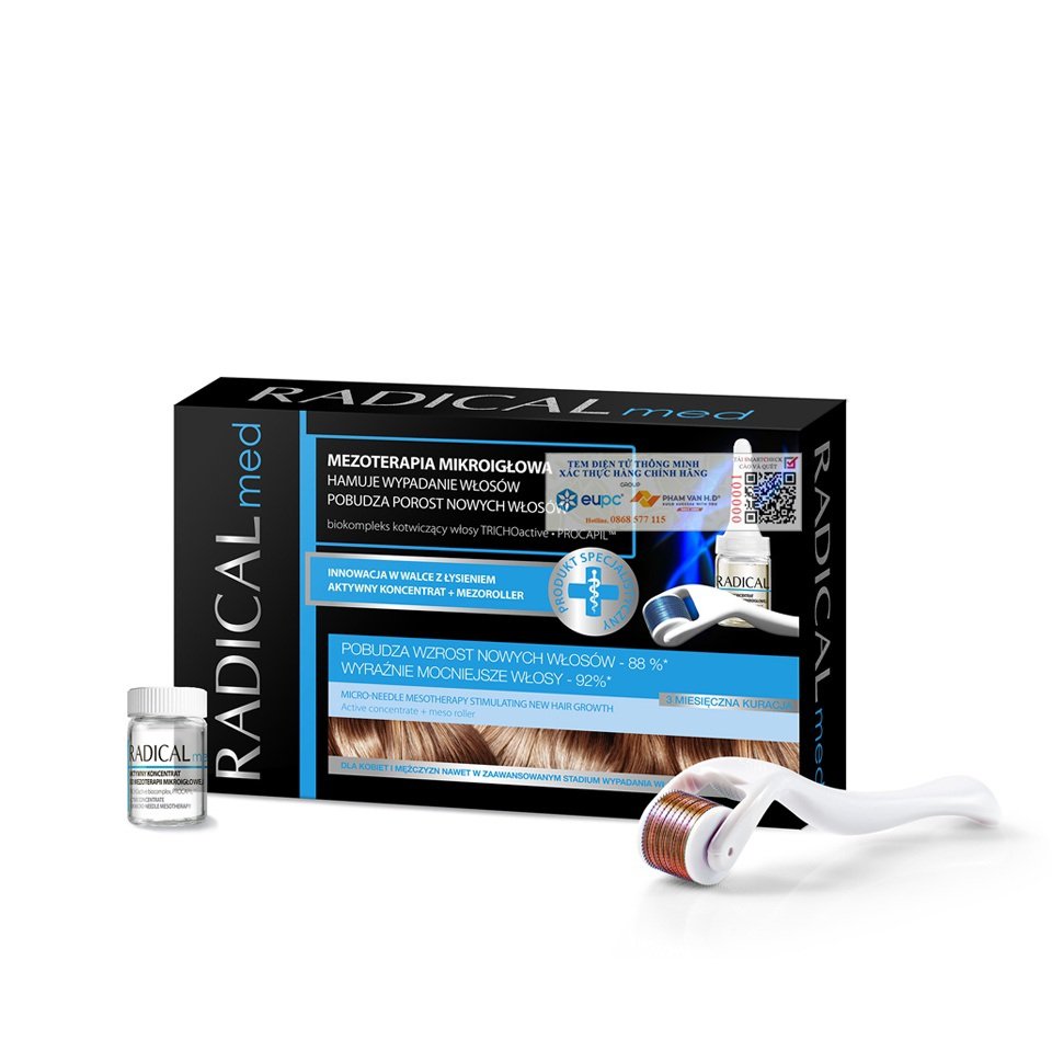 Tinh Chất Giúp Ngừa Rụng Tóc Meso roller - Radical Med Active Concentrate 12x3ml [Date T04/2022]