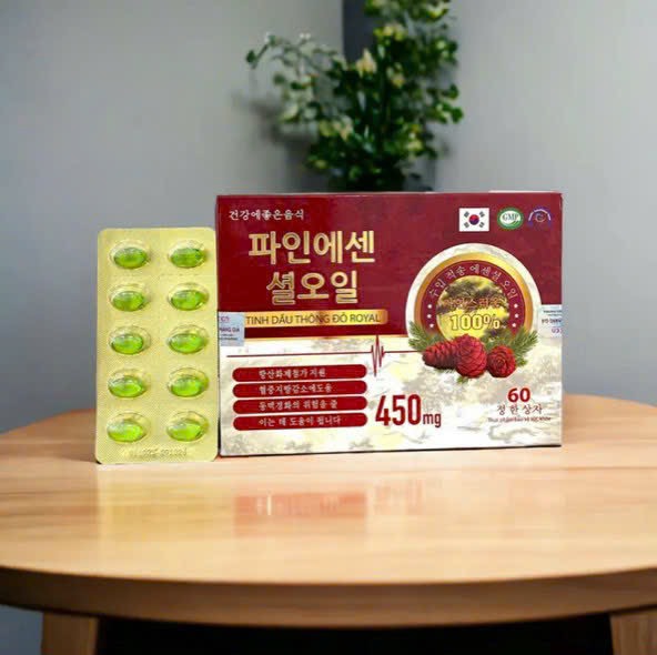 2 HỘP Tinh Dầu Thông Đỏ Hộp 60 Viên giúp giảm mỡ máu, làm sạch mạch máu, ổn định huyết áp, giảm tiểu đường, ngừa tai biến