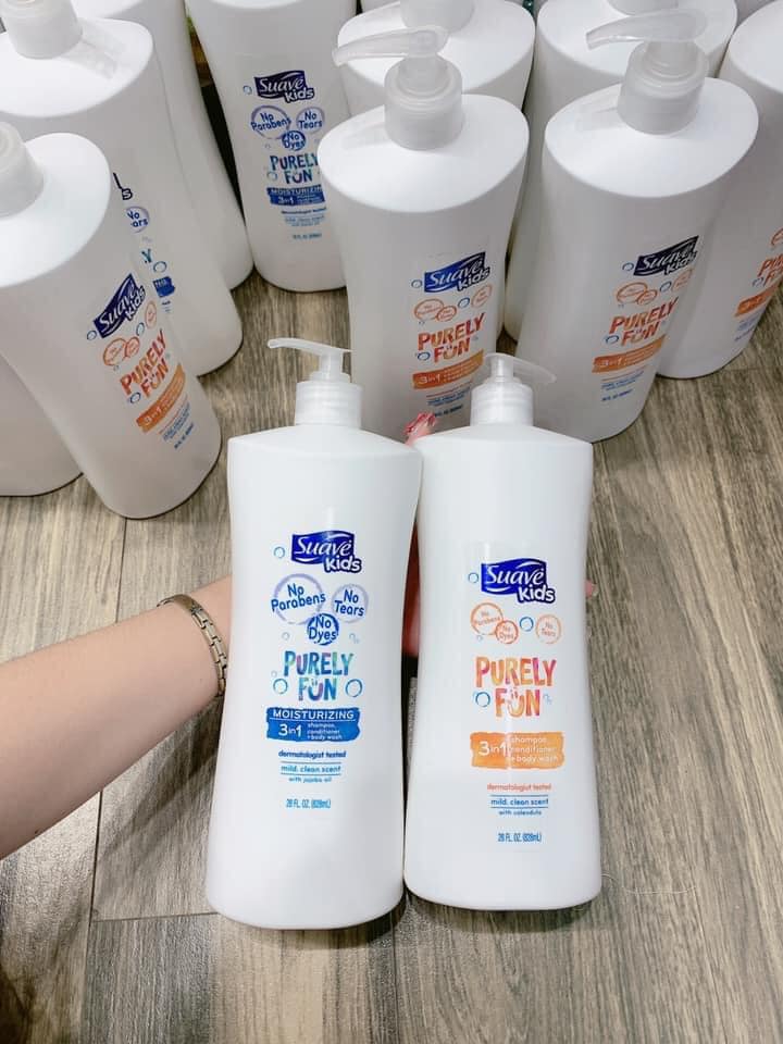 SỮA TẮM GỘI SUAVE KID (mẫu mới) chai to 828 ml