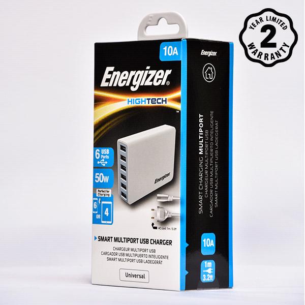 Sạc Energizer USB Station HT 6 cổng 50w EU - USA6EEUHWH5