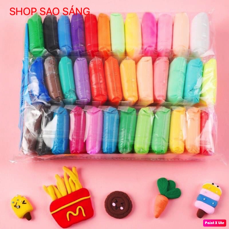 [Đồ chơi sáng tạo] Đất sét tự khô 12 màu