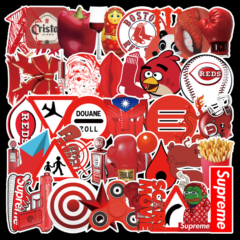 Sticker PVC Chống nước Decal Hình dán Xe Mũ bảo hiểm Supreme ST-063