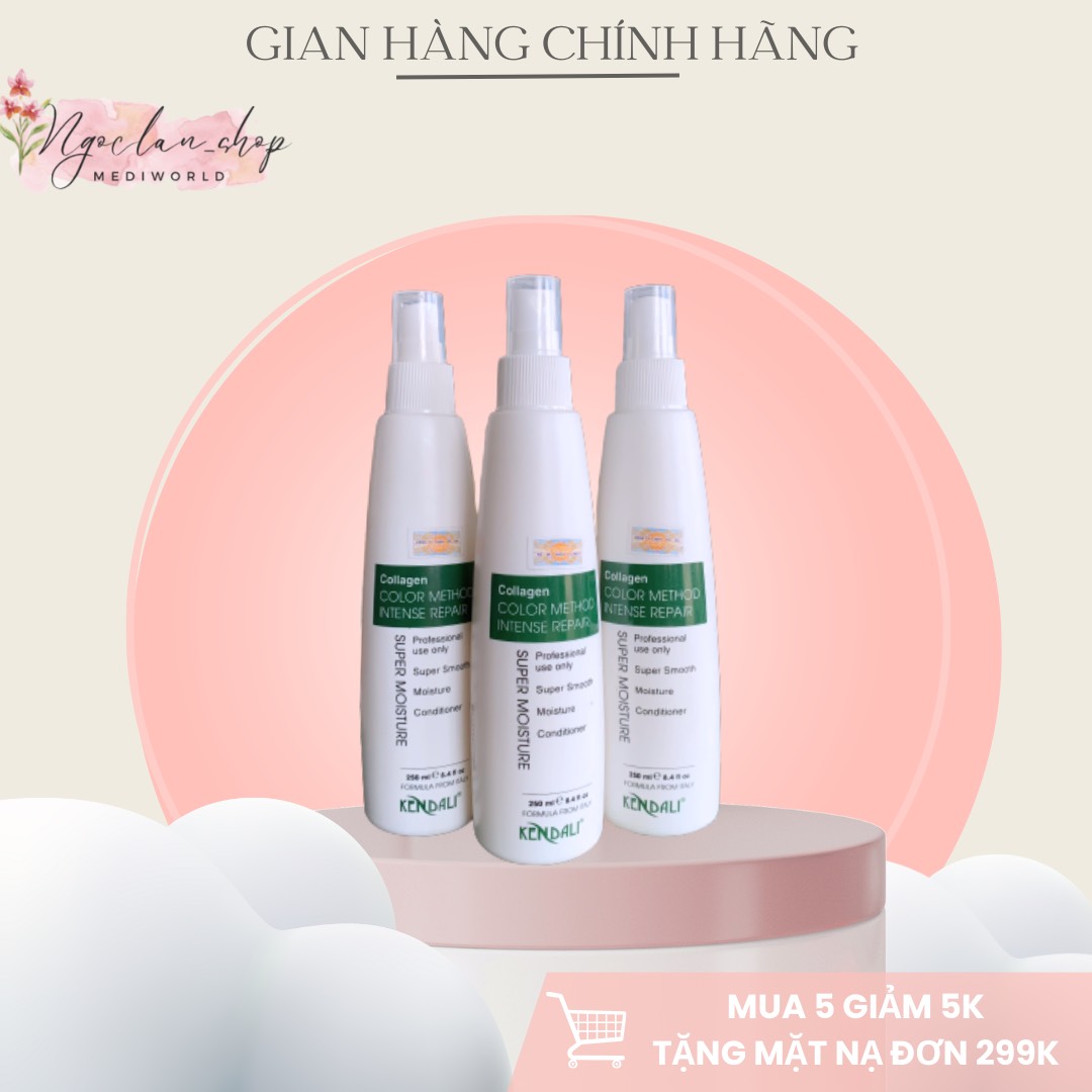 Xịt Dưỡng phục hồi tóc khô xơ hư tổn Collagen Kendali 250ML