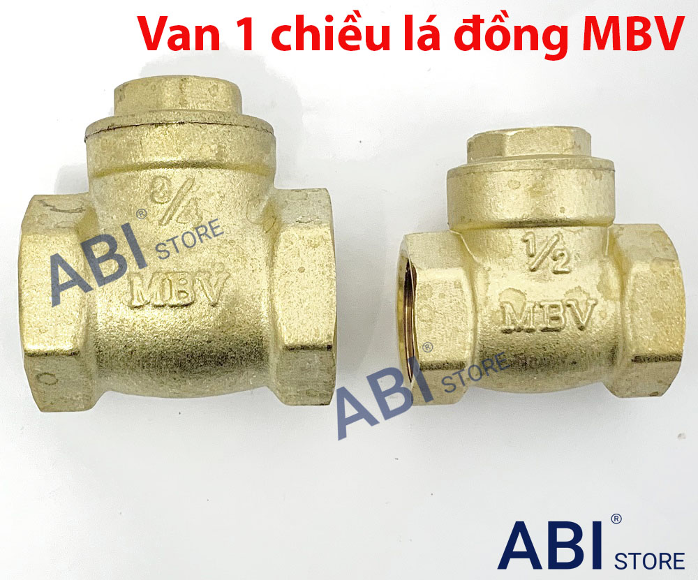 Van 1 chiều lá lật MBV dn15(1/2''), dn20(3/4''), dn25(1'') đồng cao cấp