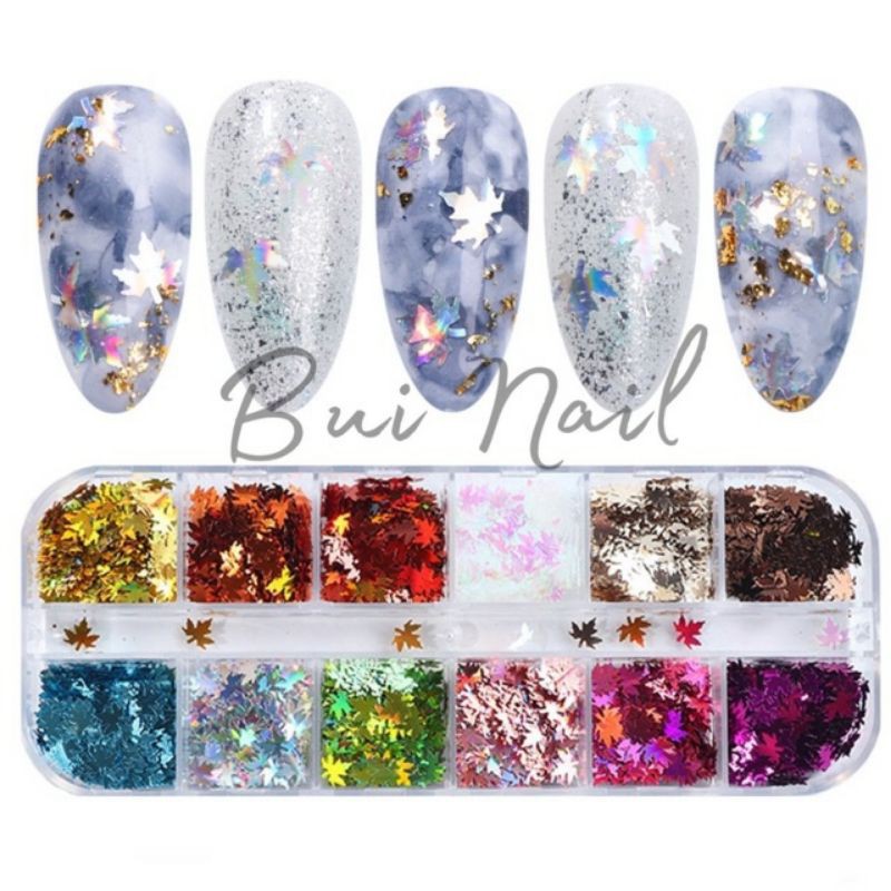 Set trang trí lá phong Nail - sinailmi