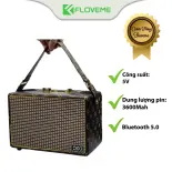 Loa Bluetooth Karaoke Qixi SK 2036, Âm Thanh Hay Tặng Kèm 2 Tay Mic Không Dây, Thiết Kế Cực Đẹp - Kalpen
