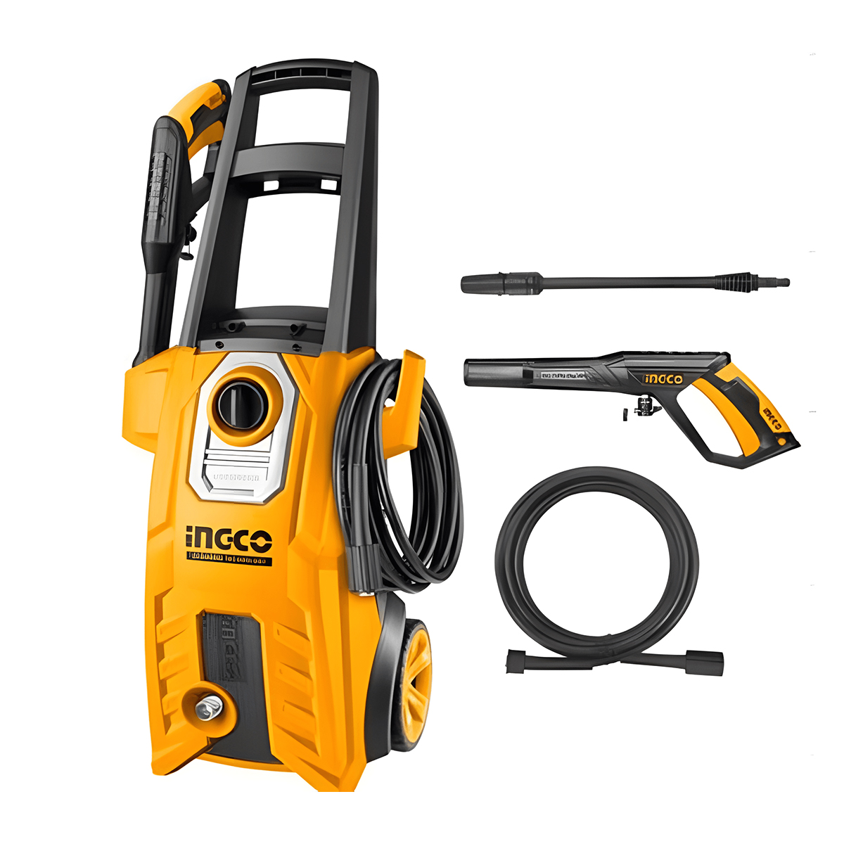 Ingco 1200-2800W high pressure car washer spray copper wire motor home car washer automatic shutdown technology car washer