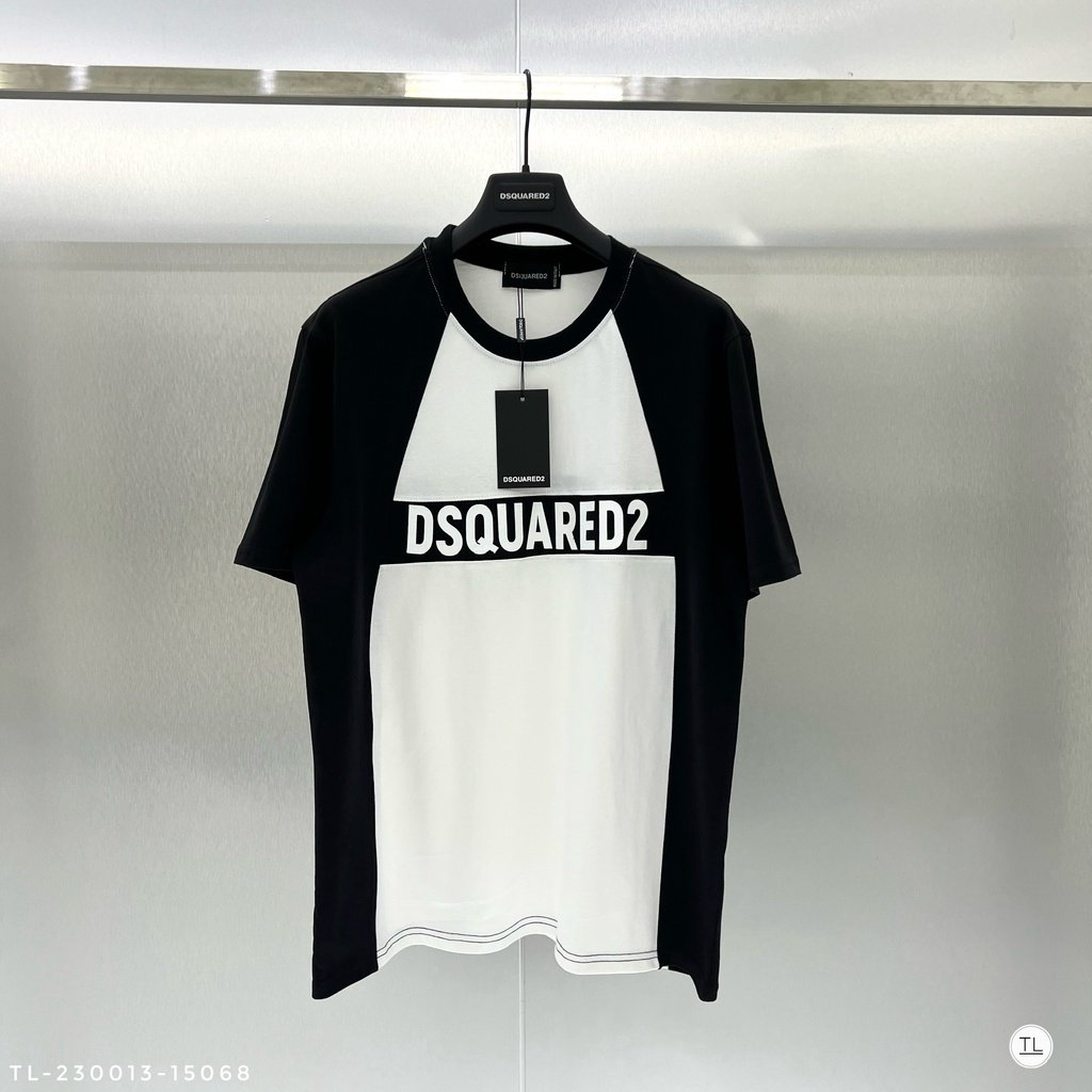 Áo DSQ phối 2 màu chất cotton su 3H8N