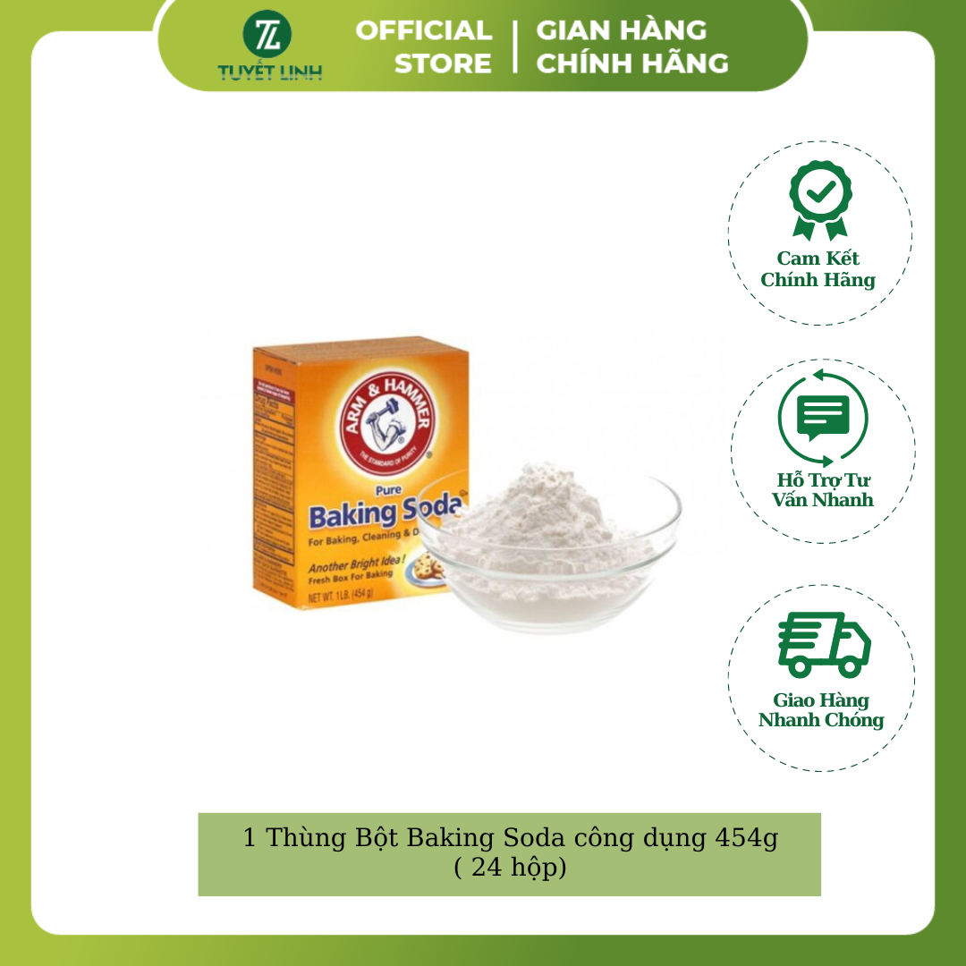 1 Thùng Bột Baking Soda công dụng 454g ( 24 hộp)